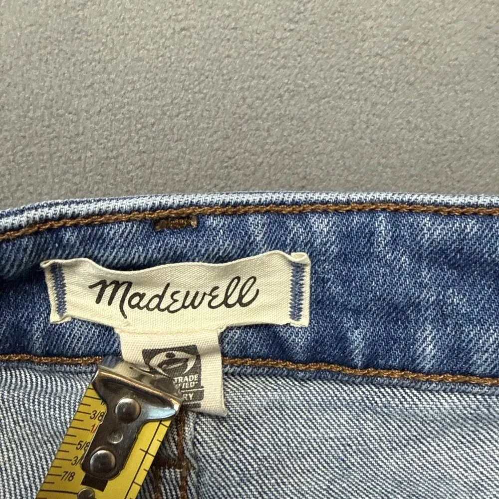 Madewell Jeans Womens 30 Blue Curvy 90s Straight Crop High Rise‎ NQ204 - Picture 4 of 11